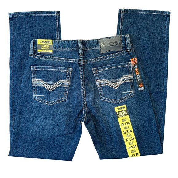 NEW Rock & Roll Denim Men's Cannon Bootcut Loose Fit Jeans (32x34) - Picture 1 of 10